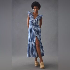 NWT Anthropologie Peregrine Gingham Midi Dress
